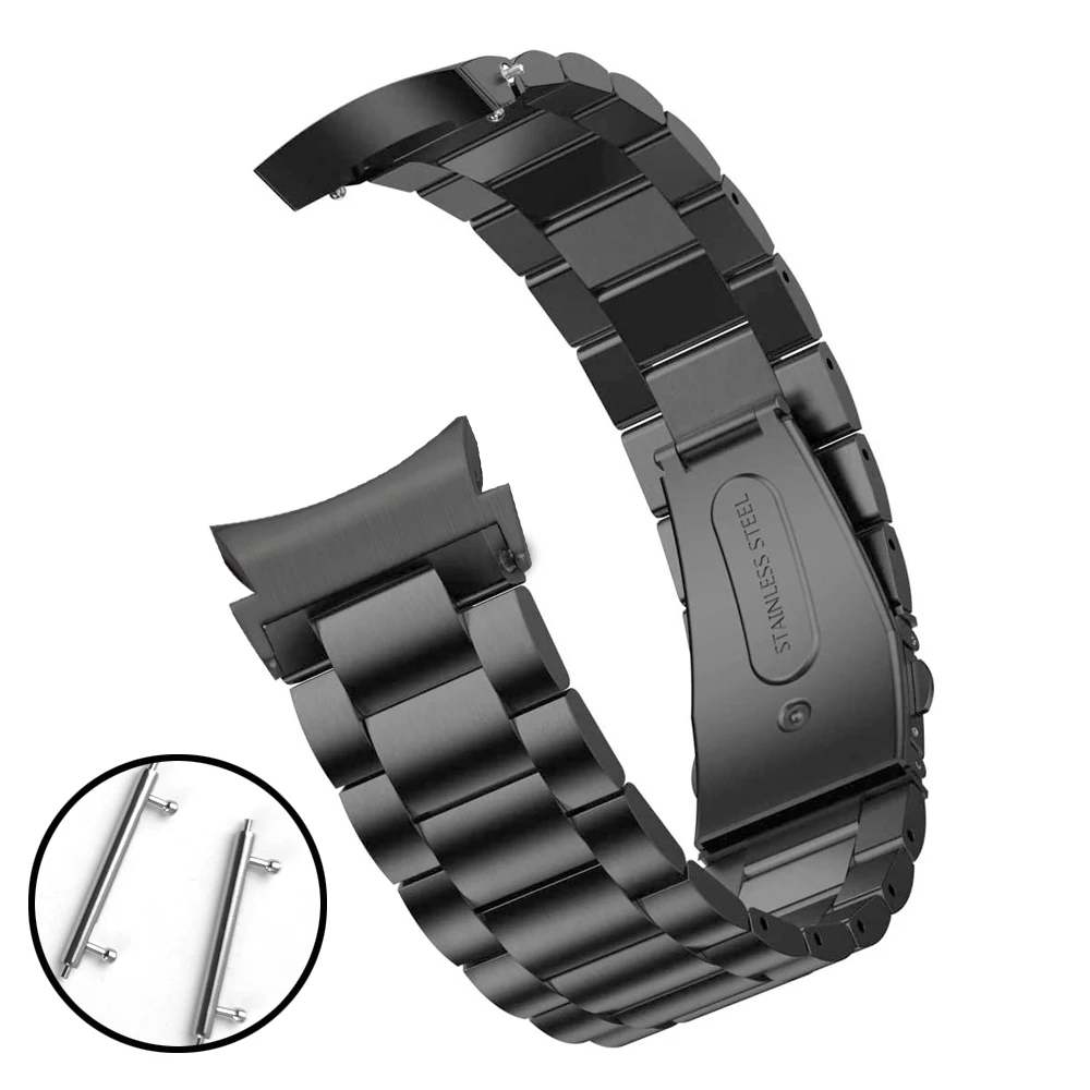 No Gaps Stainless Steel Band for Samsung Galaxy Watch 4 Classic 46mm 42mm/Watch4 5 pro 44mm 40mm Wrist Strap Curved end Bracelet