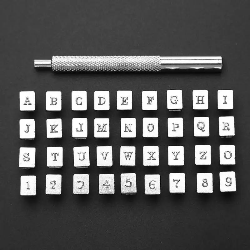 

36pcs Steel Punch Tools Alphabet Letter Number Stamper Set Stamping Metal Leather Punching Tools DIY Leather Craft Tools