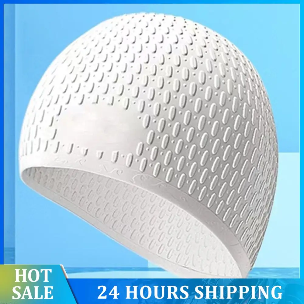 

Кепка для водных видов спорта, летняя силиконовая Кепка для плавания, Легкие шапки для плавания в бассейне, однотонные цветные защитные Шапки для плавания с длинными ушами