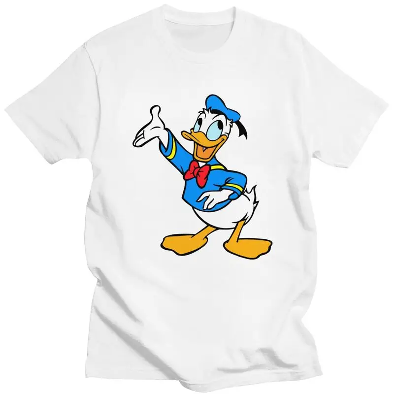Donald Duck Cartoon T Shirt Short Sleeved Cotton Tshirt Cool T-shirt Summer Tee Streetwear Cute Versatile Loose Fit Unisex Tops