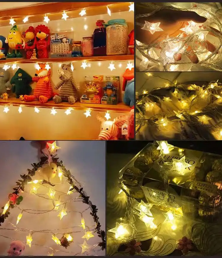 

Гирлянда со снежинками и звездами, гирсветильник с питанием от USB/аккумулятора, светильник гирлянда на новый год, Рождество, вечеринку, укра...