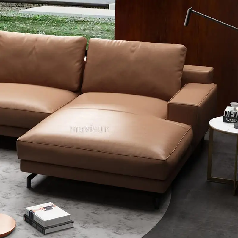 

Modern living room furniture leather sofa custom color L shape high-end wedding dress hotel studio sofa large apartment