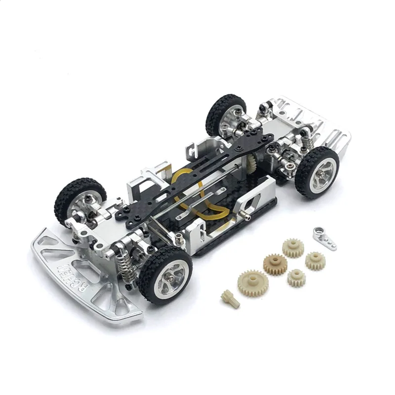 WLtoys 1/28 284131 K969 K979 K989 K999 RC Car, Metal Upgrade Parts to Assemble the Whole Car Frame, With Gear images - 6