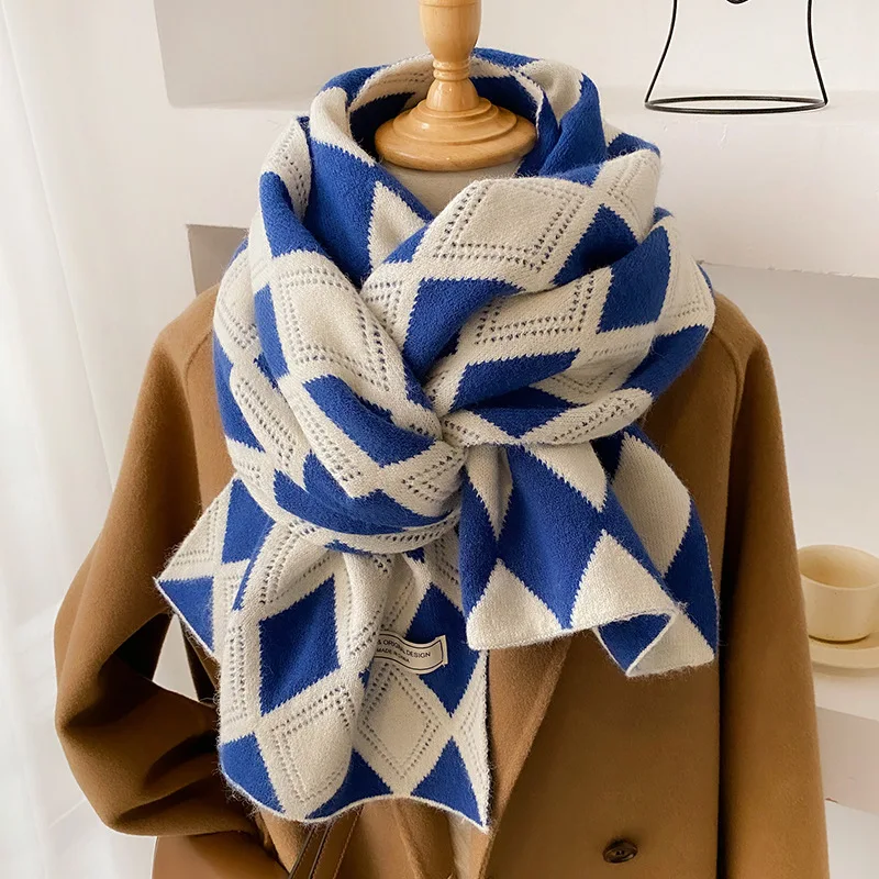 

Роскошный брендовый женский зимний кашемировый шарф, теплые шали и палантины из пашмины, женский шарф, Женские палантины, одеяло, шарфы, шей...