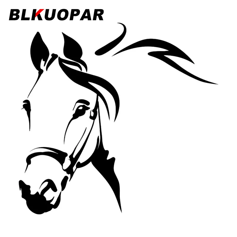 

BLKUOPAR Эскиз головы лошади автомобильные наклейки Животные картины наклейка защита от солнца высекающие окна мотоцикл автомобиль Стайлинг
