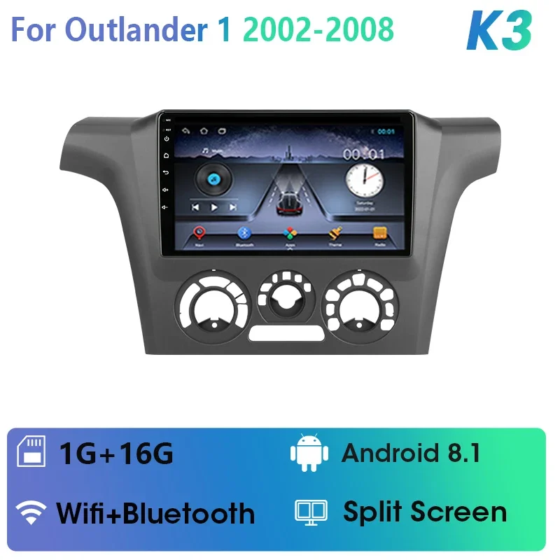 

Автомагнитола на Android 11 для Mitsubishi Outlander 1 2002-2008, 2Din, мультимедийный видеоплеер, навигация GPS, Carplay, автомобильный стерео экран
