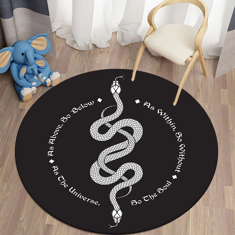 

Satan round carpet living room carpet bedroom carpet kitchen mat doormat non slip divination Gothic carpet rugs living room