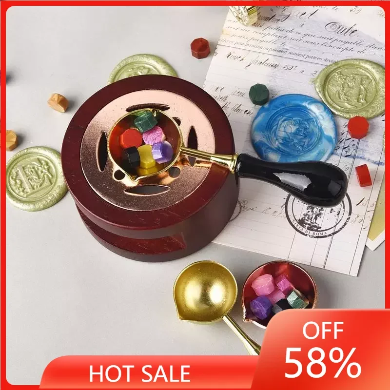 

Spoon Sealing Wax Seal Stamp Beads For Vintage Craft Envelope Wedding Wax Seal Ancient Sealing Wax Stamp Wooden Handle Spoon