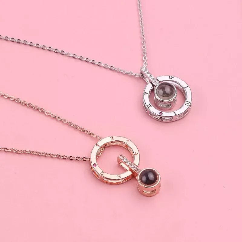 

Travel Projection in 100 Languages I Love You Female Necklace Love Memory Wedding Pendant Necklace Necklace Lover Souvenir