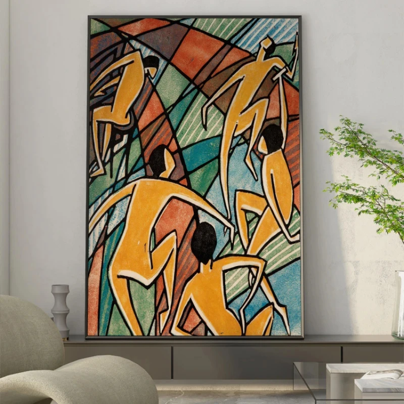 

Мультяшный абстрактный персонаж художественная живопись Гостиная роспись плакат настенное украшение живопись домашний декор