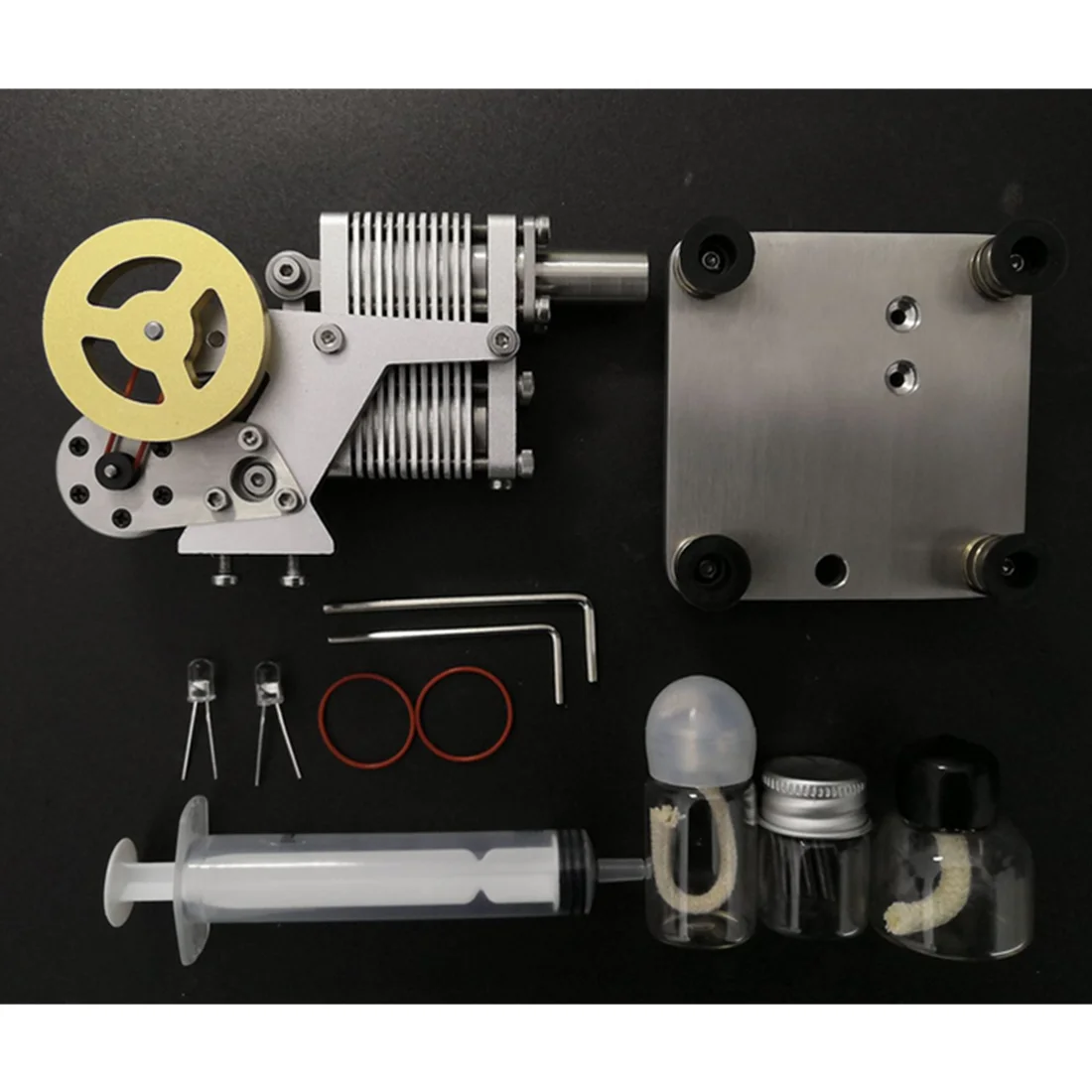 Цельнометаллическая модель двигателя Стирлинга физика паровая наука