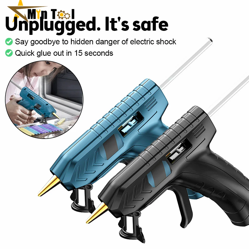

Электрические термоклеевые пистолеты «сделай сам», перезаряжаемая литиевая Беспроводная термоклеевая машина, ручная работа, электроинструмент для «сделай сам»