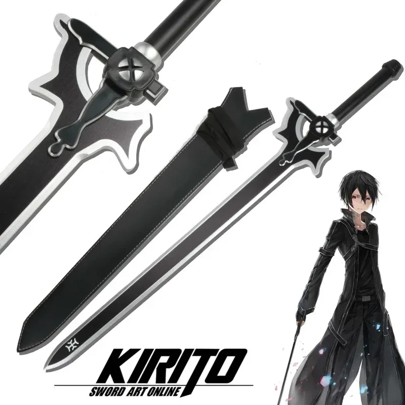 Фото 2026 Sword Art Online Kirito, деревянные мечи, элюкатор Dark Repulsor Kirijaya Kazut, ручная работа, аниме Katana, реквизит для косплея, Рождество, Хэллоуин №1