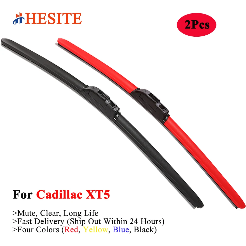 

HESITE Colorful Front Window Wiper Blades For Cadillac XT5 AWD SUV 2016 2017 2018 2019 2020 2021 2022 Blue Yellow Hybrid Wipers