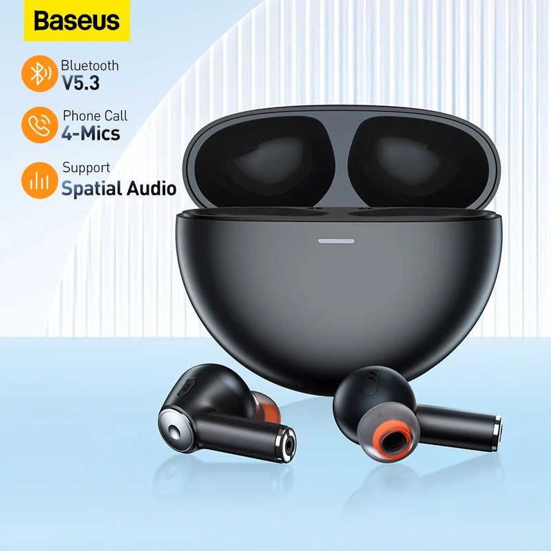 

Baseus Bowie EX True Wireless Earphone Bluetooth 5.3 HiFi Sound Quality TWS Headphone 4-Mics ENC Noise Cancelling Music Earbuds