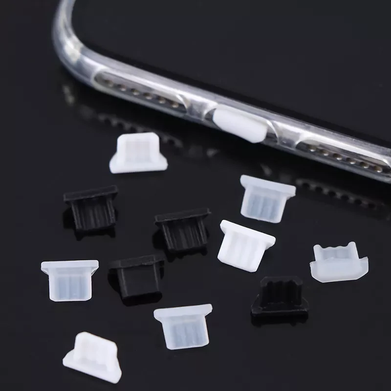 

10pcs USB Dust Plug Charger Port Cover Cap Female Jack Interface Universal Silicone Micro- Dustproof Tablet PC Notebook Laptop