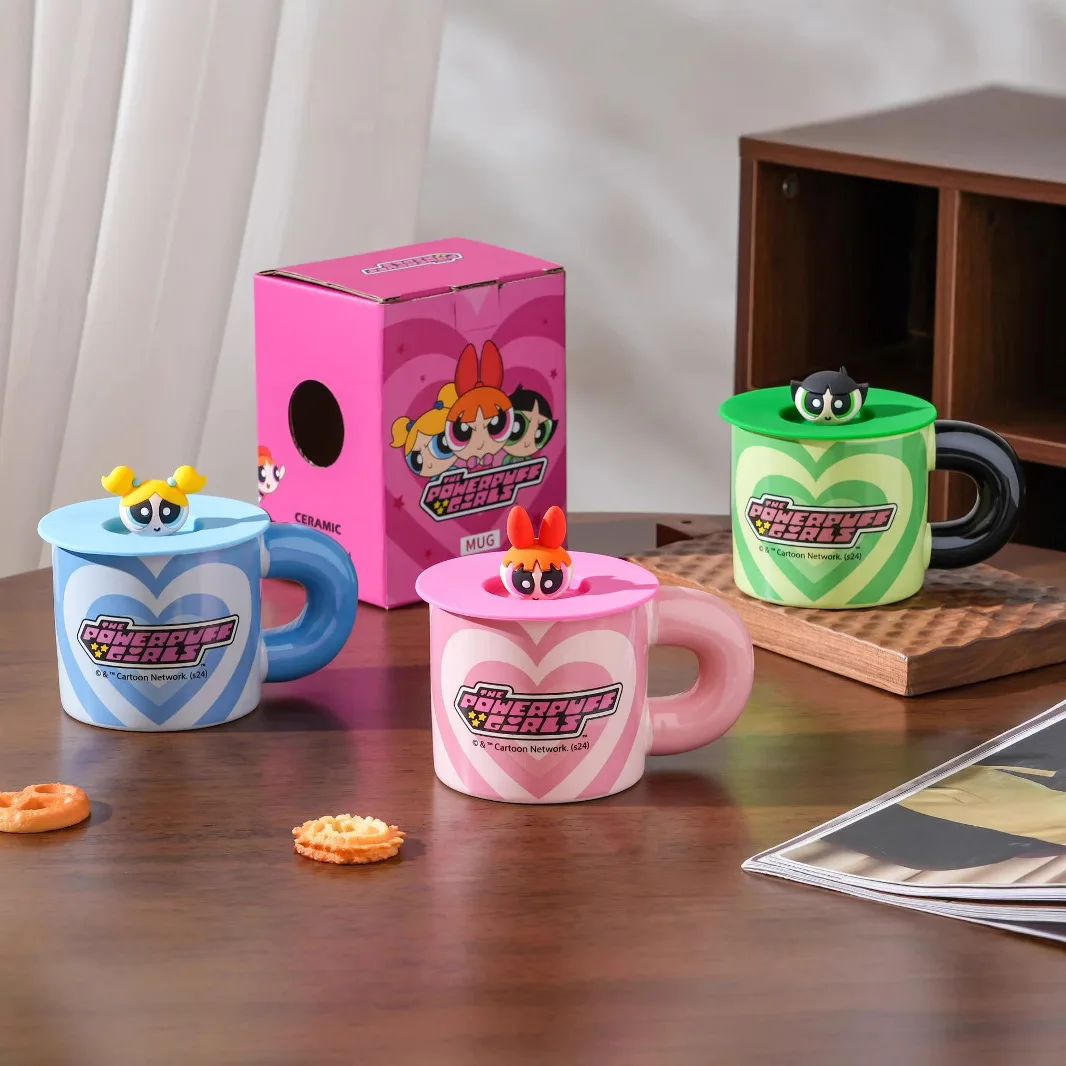 Чашка с пузырьками и цветами Powerpuff для девочек милый мультфильм 350 мл