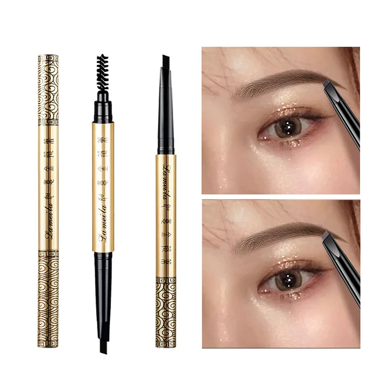 

1 шт., треугольный карандаш для бровей, водостойкая ручка для бровей, светло-коричневая, черная, темно-серая, темно-коричневая, серая, космети...