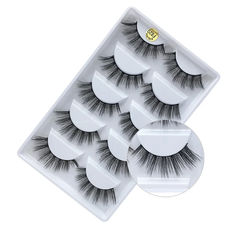 

3D Faux Mink Fake Eyelashes Handmade Dramatic Thick Crossed Cluster False Eyelashes Black Nature Fluffy Long Soft Reusable,Style