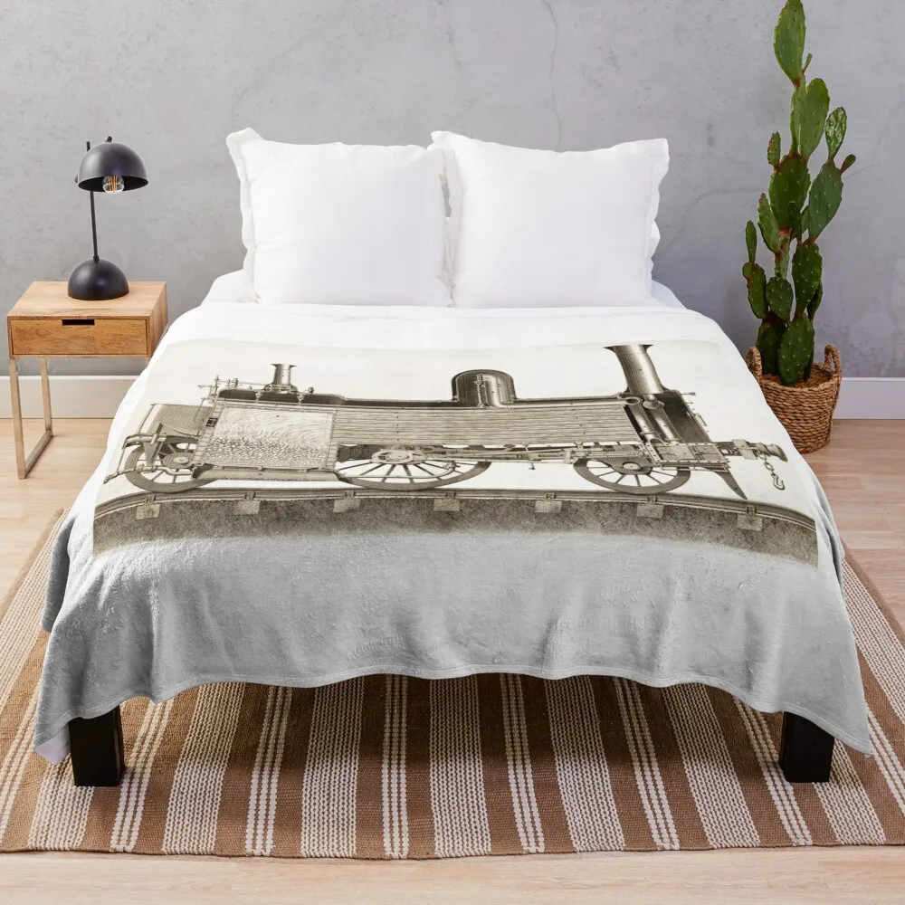 Секционный вид 19thC локомотива (C009/5629) Одеяло для детских волос Дизайнерские