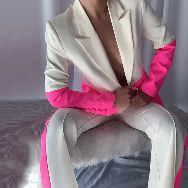 Wefads Осенний комплект из двух предметов женский офисный модный с длинными