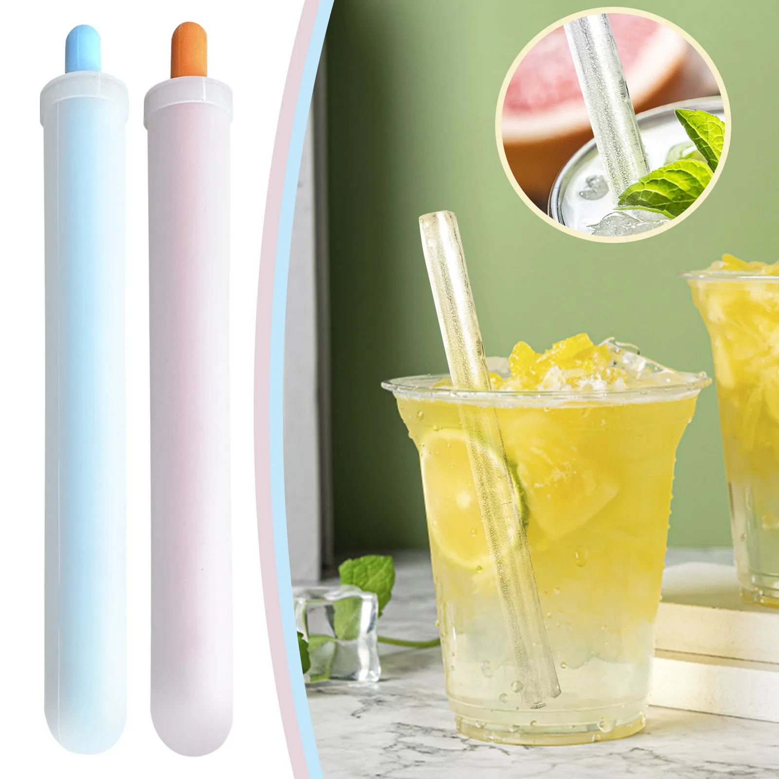 

Ice Straw, Silicone Ice Straw Molds, Drinking Straw Mould, Reduce Plastic Waste, Reusable Silicone Mold, Eco-Friendly Straw