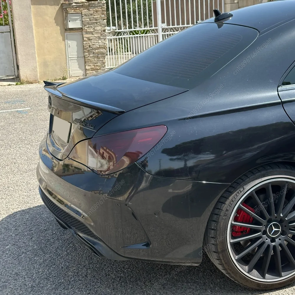 Фото Для Mercedes Benz CLA Class W117 C117 CLA200 220 250 260 45 AMG 2013-2019 Седан Задний Спойлер Крыло Тюнинг Кузовной Обвес ABS Глянцевый Черный №3