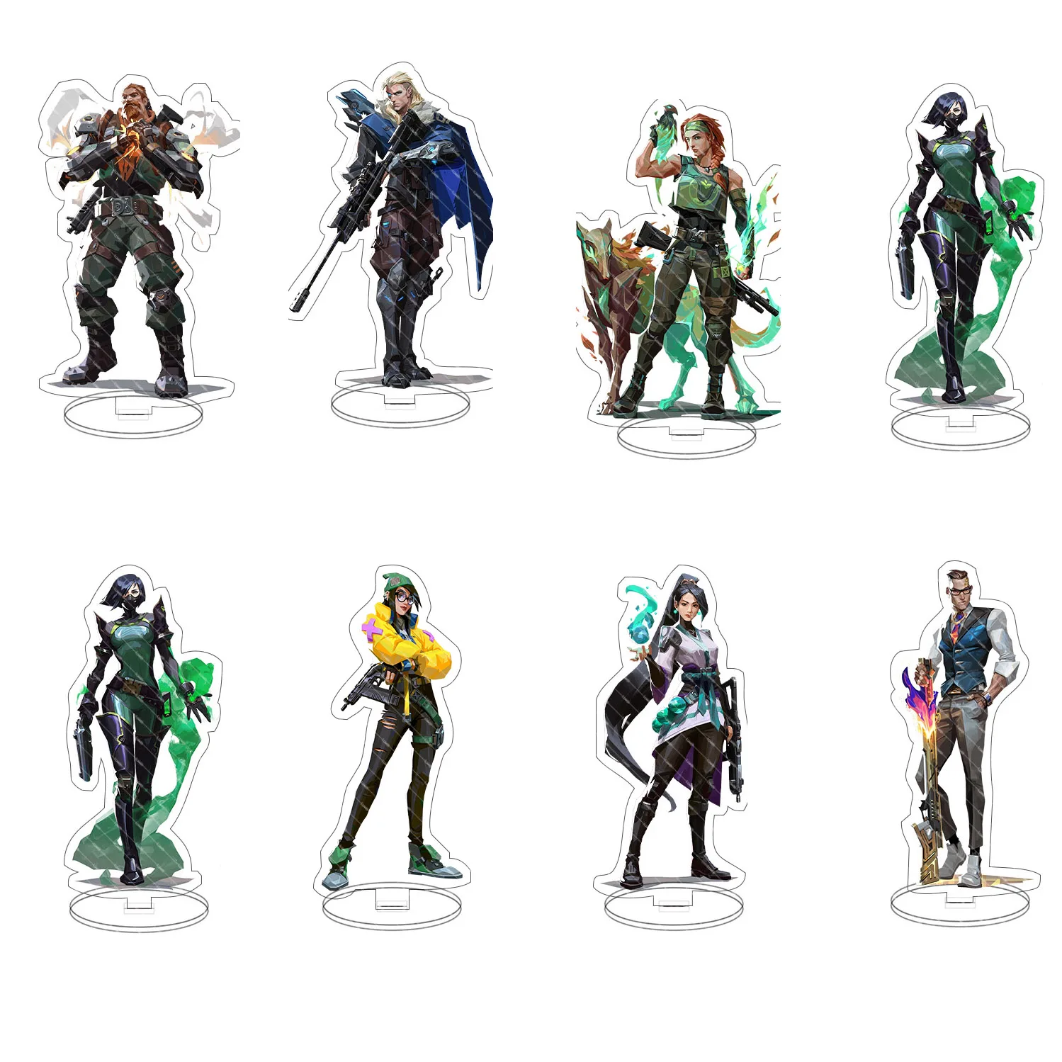 

Game Figure Valorant Sage Killjoy Jett Sova Cypher Salvia Acrylic Stand Model Plate Desk Decor Standing Sign Figures Fans Gifts