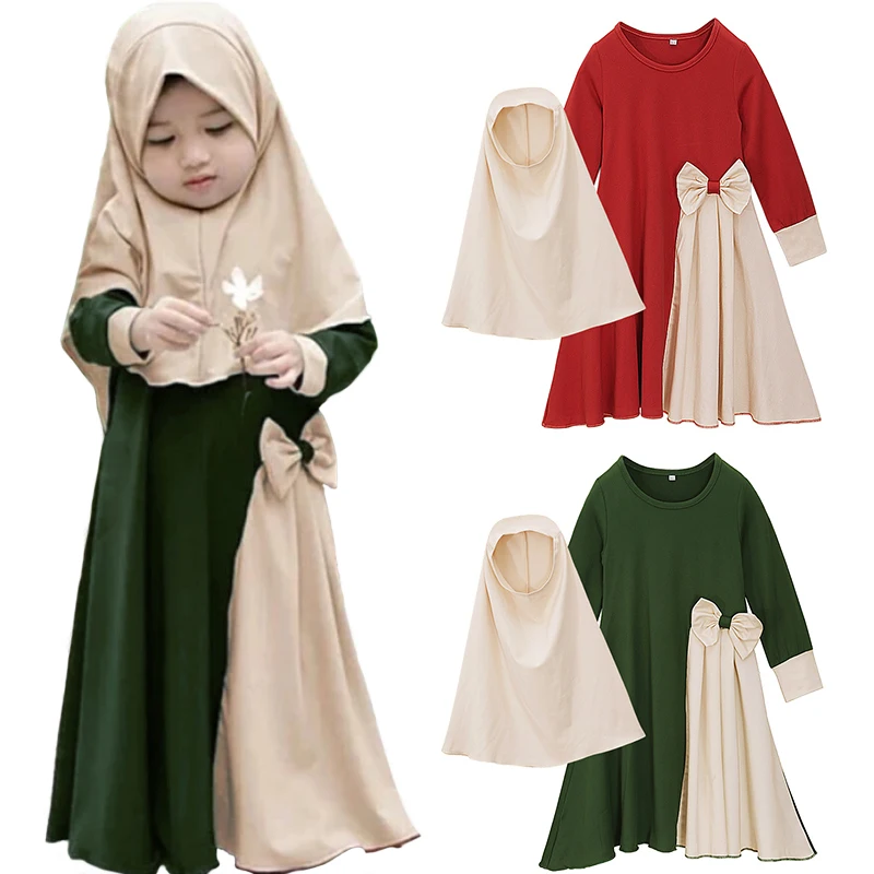 Праздничные женские платья мусульманская детская одежда весна-осень