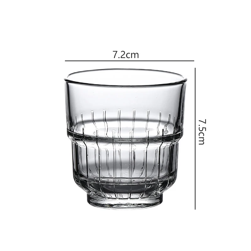 Винтажная кофейная чашка в Вертикальную Полоску набор из 2 предметов 175 мл