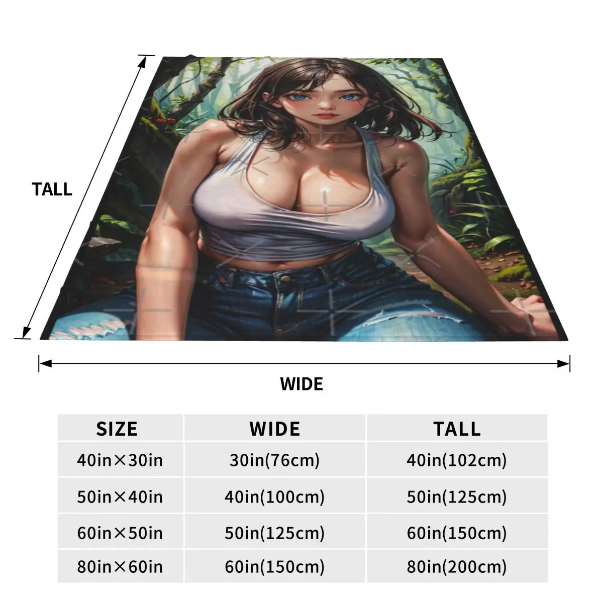 Одеяло в стиле аниме PinUp Girl Syun Kamakado 079 (отправляющее зачарованном лесу) покрывало