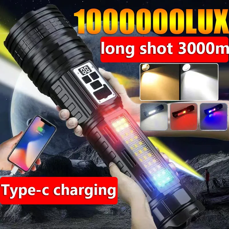 Мощный светодиодный фонарик с высоким люменом, супер яркий ...