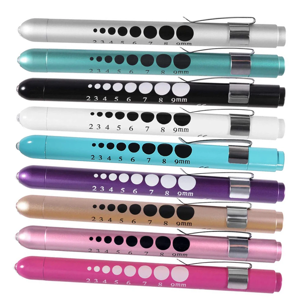 

Reusable Portable LED Flashlight Medical First Aid Pen Light Torch Lamp with Pupil Gauge Measurement Doctor Nurse Diagnosis Pen