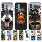 Черный чехол из ТПУ для Samsung galaxy A12, A22, A22S, A32, A42, A52, A72, 4g,  S21 PLUS, ультра задняя крышка, модный енот, красная панда, лиса