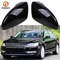 car side rearview mirror cover gloss black rear view caps for vw passat beetle jetta cc eos scirocco 2009 2018 exterior parts