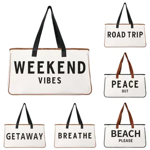 49x28x13cm Extra Large Beach Bag With Zipper Large Capacity Canvas Bag Tote Bag Shoulder Bag Handbag