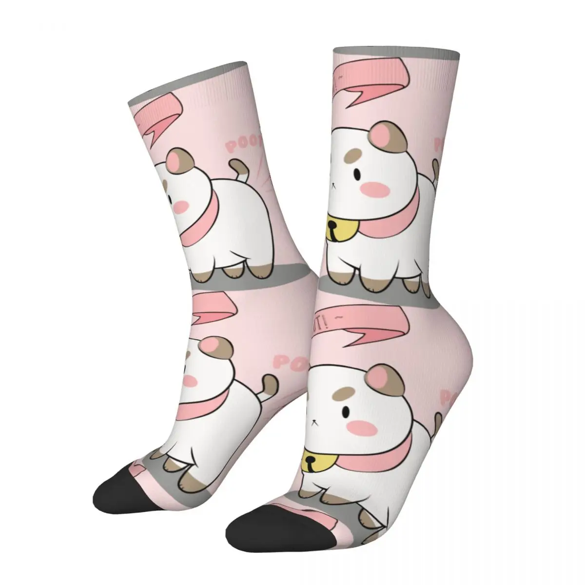 

Too Cute To Poot Bee And Puppycat Socks Men's Women's Polyester Fashion Socks Harajuku Spring Autumn Winter Stockings Gifts