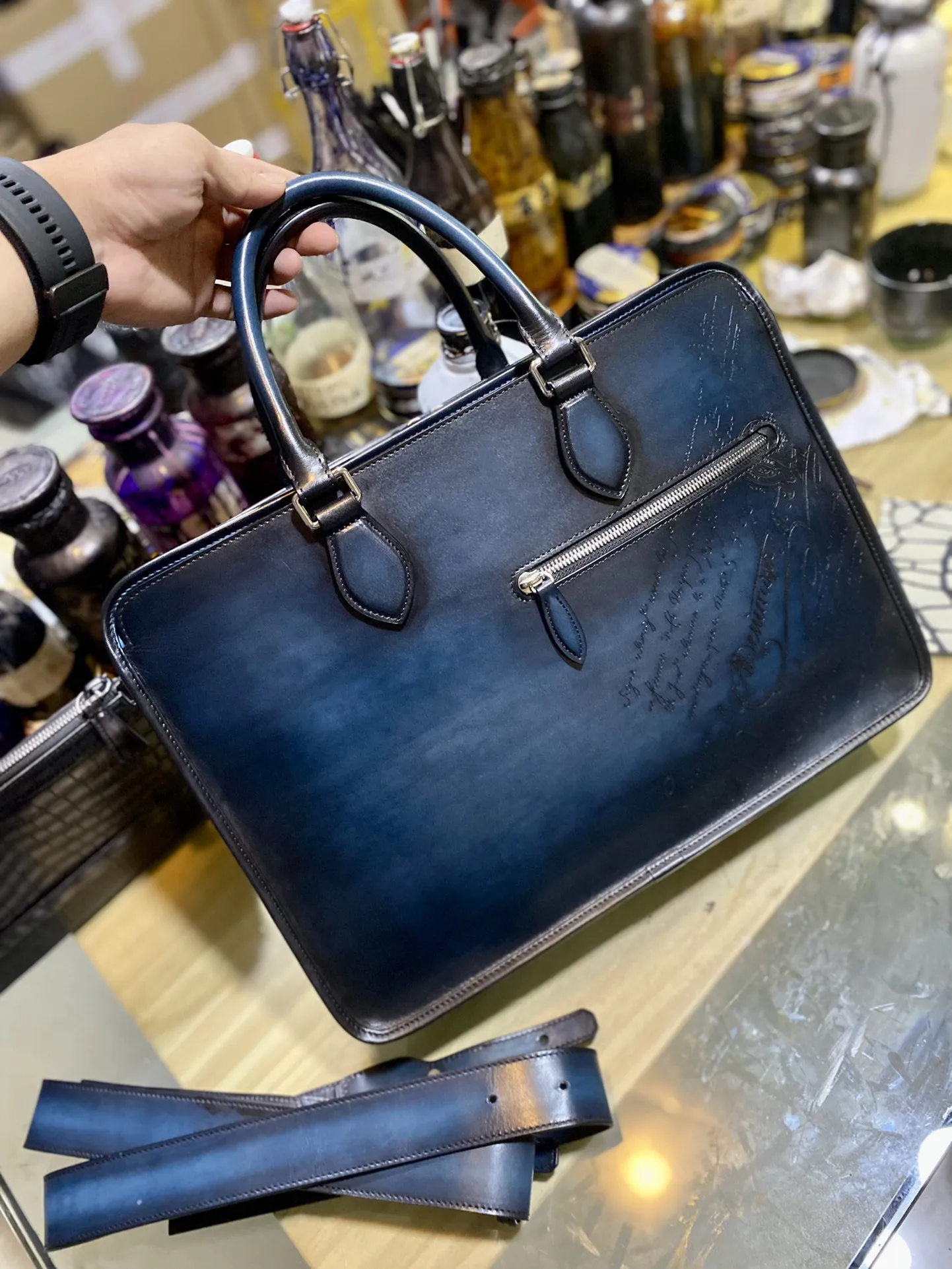 Briefcases Men Handbags Luxury Retro Leather Briefcases Business Bag Men