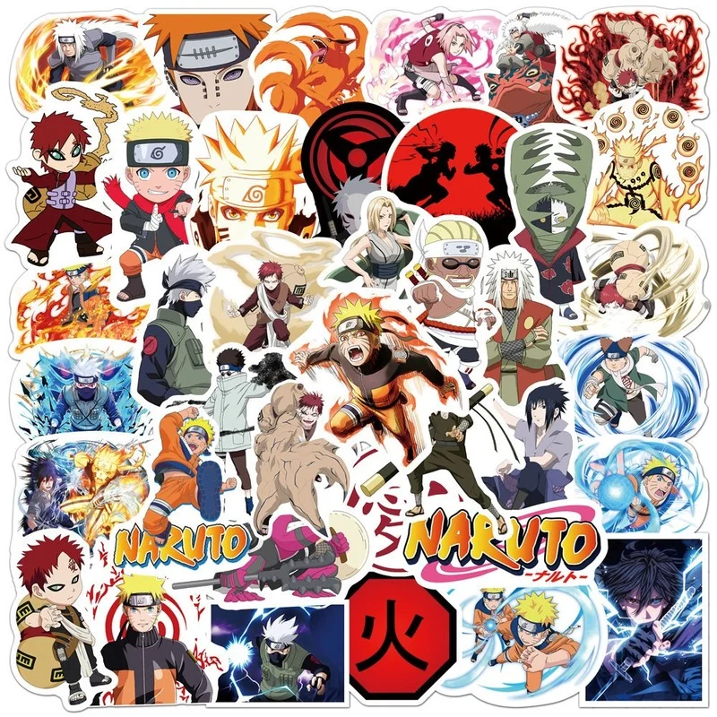 

50pcs/Pack Naruto Cartoon Anime Stickers Waterproof Skateboard Motorcycle Guitar Luggage Laptop Bicycle Sticker Kids Toys GIFT