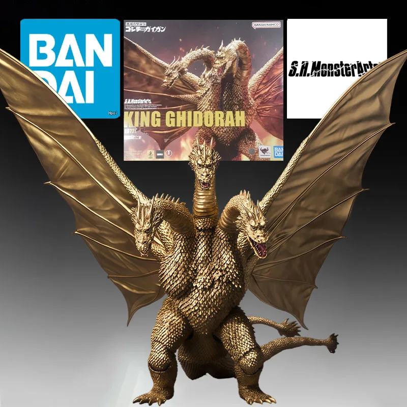 Фото Оригинальные фигурки BANDAI S.H.MonsterArts 1972- Kidora Angelas Gigan Godzilla, аниме-фигурки, игрушки для мальчиков, рождественский подарок, коллекционная модель №3