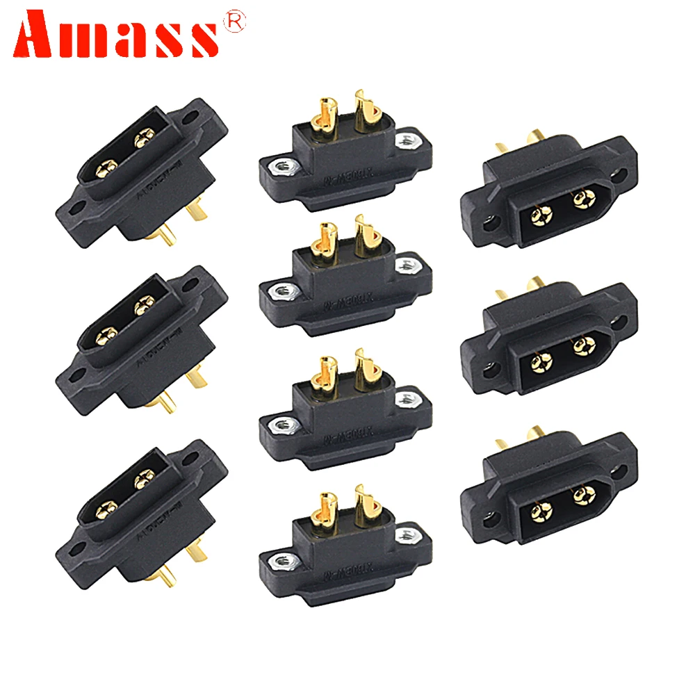 

5 шт./лот Amass XT60EW-M DC500V 20A-40A 0.6mΩ позолоченный Штекерный разъем для радиоуправляемого летательного аппарата FPV дрона, модель аксессуаров