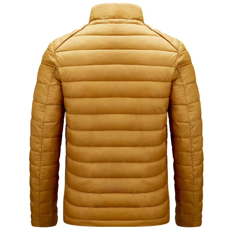 Men's Winter Lightweight Packable Down Jacket Water and Wind-Resistant Breathable Coat BigSize Men Hoodies Jackets100% Polyester