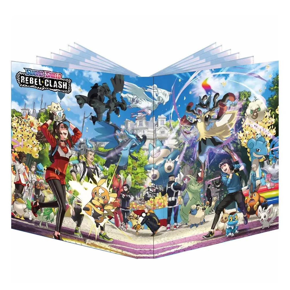 

New 4D Pokemon Cards Album Book Cool Anime 240PCS Game Card VMAX GX EX Holder Collection Binder Cartoon TOMY Folder Kid Toy Gift