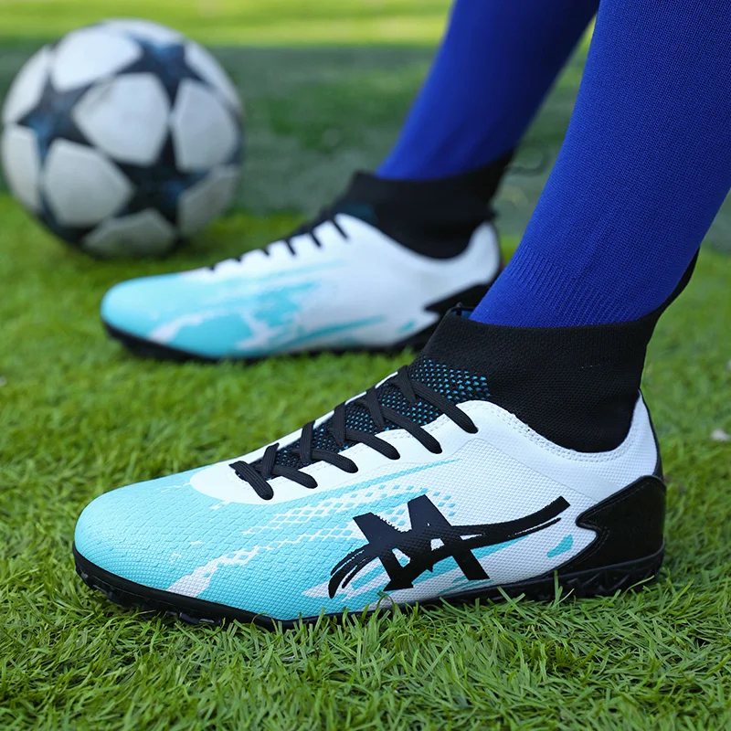 R.XJIAN Men's Football Shoe Adult Children's Five-Person System Low Top Cleats Outdoor Boys' Anti Slip Soccer Training Sneakers