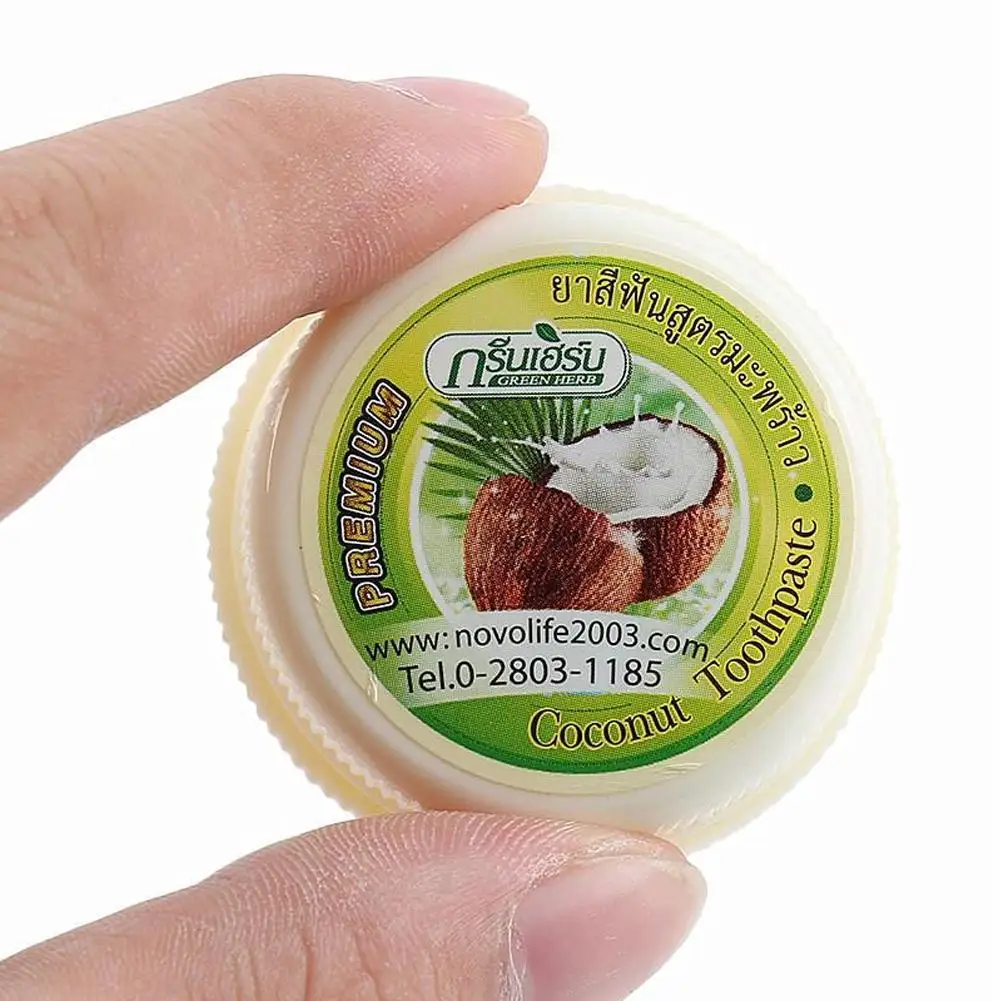 2X10g naturalnych ziołowych goździków Tajlandia Pasta do zębów Proszek wybielania Usuwają plamy Alergiczna biała pasta