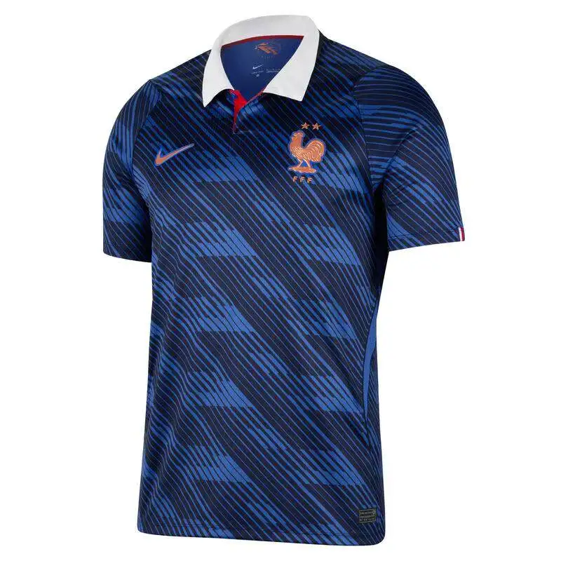 Горячая новинка 2026: Мужская домашняя реплика футболки Nike France Dri-FIT с коротким рукавом, быстросохнущая, для футбола, модель IB5300-480 (art.: 3920db473114a) - 3920db473114a