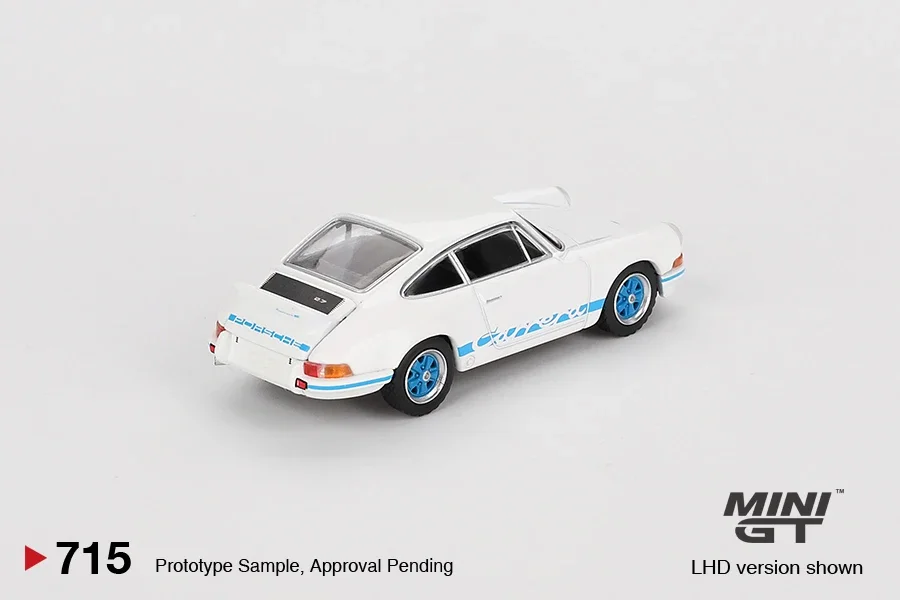 MINIGT 1:64 RS 2.7 Гран-при белый с литой моделью автомобиля Blue Livery