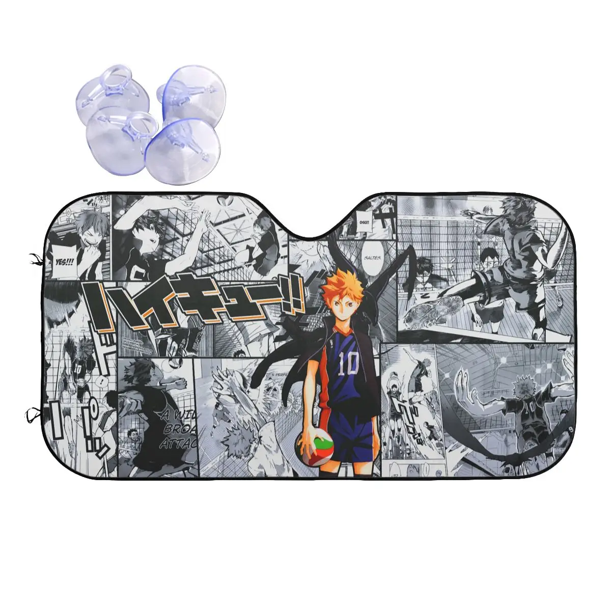 

Новинка, солнцезащитный козырек Haikyuu Hinata, лобовое стекло, японская модель, винтажная алюминиевая фольга, солнцезащитный козырек для автомобиля