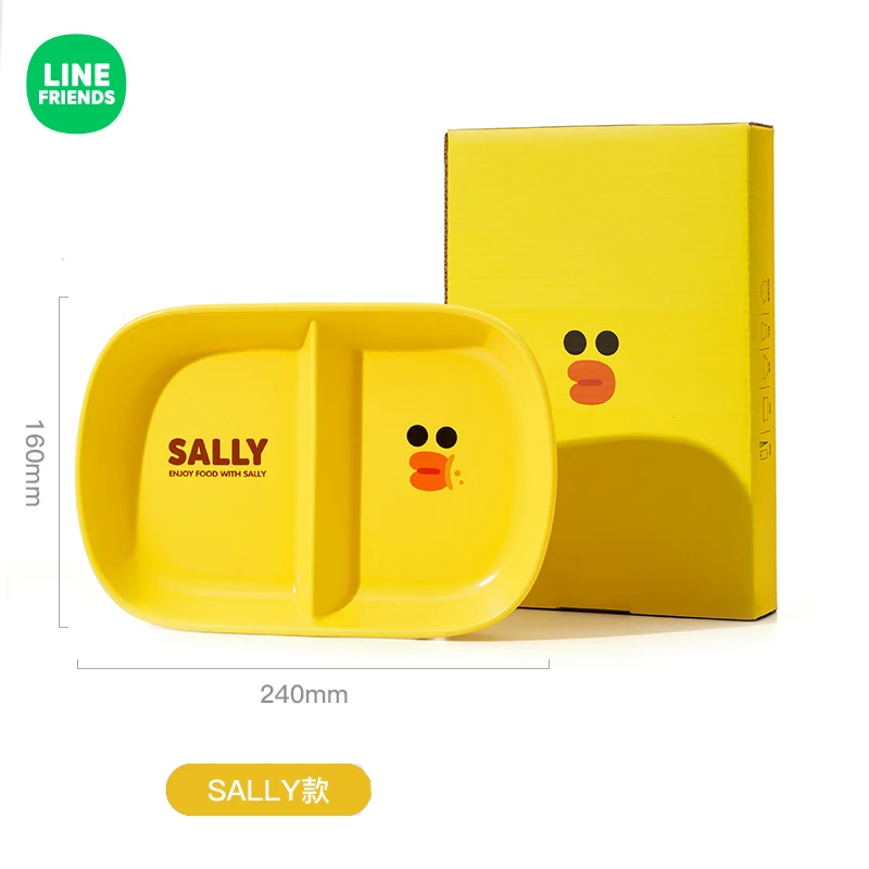 Kawaii 11Inch Beown Cony Sally Line Friends Fruit Dividing Plate Ceramic Split Breakfast Bowl Children's Fat Reducing - купить по