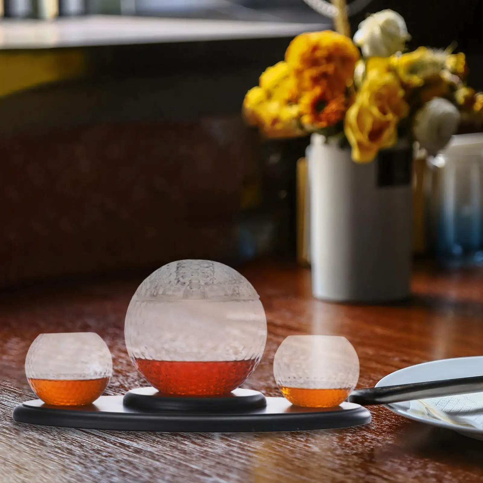 

Golf Ball Decanter Set Wine Dispenser Art 1000ml Whisky Decanter Clear Wine Decanter for Party, Decoration Wedding, Event
